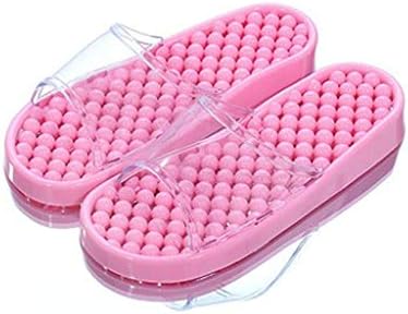 GPPZM/ Модни дамски чехли за баня, обувки, спални голям размер, Желеобразные Пластмасови Сладки домашни чехли от PVC, Масажни чехли с дупки (Размер: розов 38-40)
