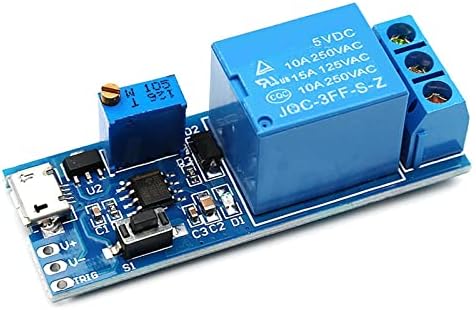 HIFASI Smart Electronics 5-30 Micro USB Мощност Регулируема Реле Закъснение Модул за Управление Таймер Преминете Забавяне на Стартиране