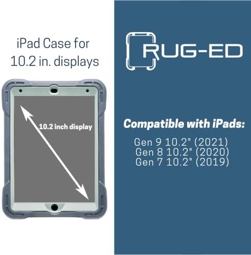 Калъф за iPad Rug-Ед Buddy + 2 Защитни фолиа, изработени от закалено стъкло, Пенопластовый Калъф за iPad за деца, Въртяща