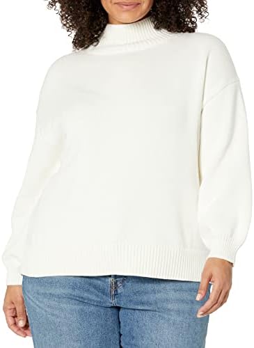Жена памук пуловер с дълбоко деколте Essentials (на разположение в големи размери)