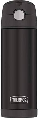 Колекция от 16 унции Изолиран Термос ЗАБАВНИ tainer Бутилка за вода, БЕЗ BPA с линия за носене (черен мат)