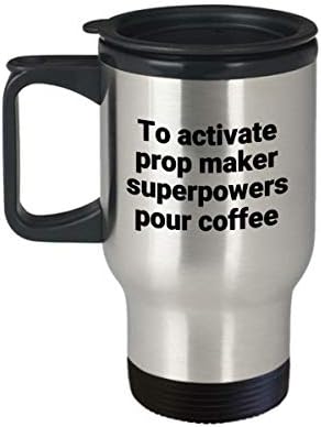 Чаша За Пътуване Prop Maker - Забавно Саркастическая Новост От Неръждаема Стомана, Тежкотоварни Чаша Кафе, Идея За Подарък