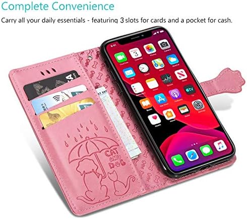 Чанта-портфейл ZYZX за iPhone 11 с Анимационни момиче, калъф-за награда в стила на Котки-кучета с панти капак за телефон