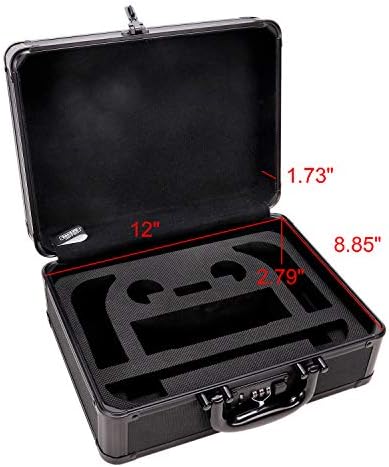 Калъф за Nintendo Switch с ключалка Vaultz, Калъф за съхранение на аксесоари и защита, Брава, 12,5 L x 5H x 9,5W, Тактически Черен (VZ01112)