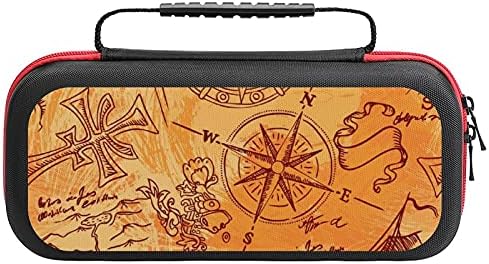 Чанта за Носене с Принтом Карта Приключения в стил Ретро, Чанта За Съхранение Switch Lite и Аксесоари, Преносими За Пътуване