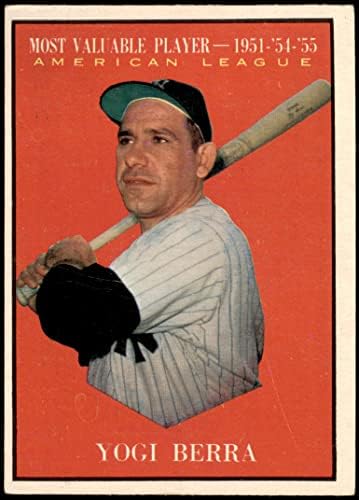 1961 Топпс 472 Най-ценен играч на Йога Берра Ню Йорк Янкис (бейзболна карта) Карта Дина 5 - БИВШ Янкис