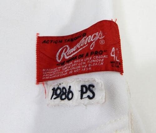 1986 Palm Springs Angels #5 Използвана в играта Бяла Риза 42 DP23985 - Използваните В играта тениски MLB