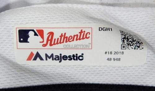 2018 Детройт Тайгърс Доуэл Луго #18, Издаден в играта Бяла риза 48 691 - Използваните в играта тениски MLB