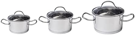 LKYBOA 304 Тенджера от неръждаема стомана, тенджера за супа с двойно дъно, индукционная печка, комплекти от 3 теми, набор от конвенционалните съдове, комплект тенджери з?