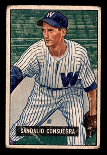1951 Боуман 96 Санди Консуэгра Чикаго Уайт Сокс (Бейзболна картичка) PHAIR Уайт Сокс