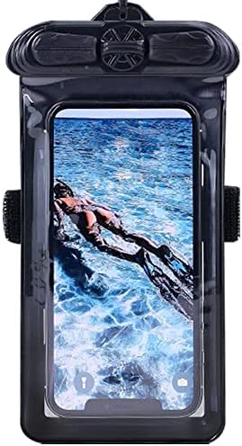 Калъф за телефон Vaxson Черно, Съвместим с водоустойчив калъф Hisense Hi Reader Dry Bag [Без защитно фолио за екрана]