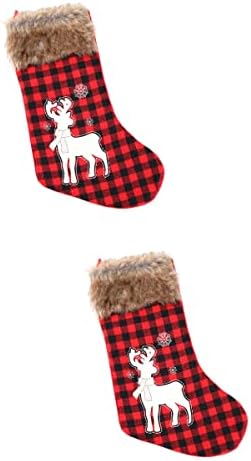 2 броя Коледни Чорапи Украшение Чорап Украса За Партита Творчески Отглеждане на Коледна Украса, Подаръци Украса