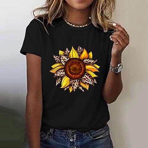 Тениска с изображение на маргаритки, женска тениска с графичен дизайн, женска риза в райе, ризи на Хелоуин за жени