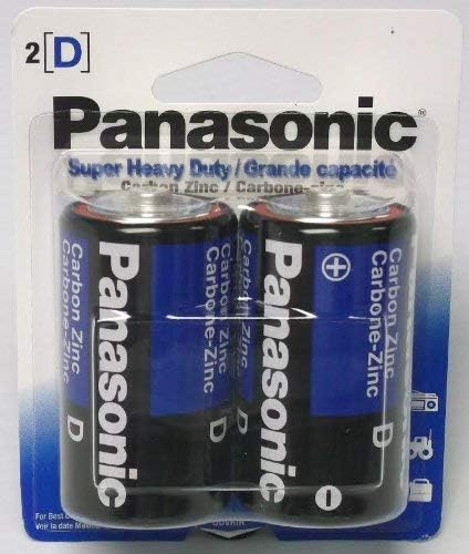 Търговия на дребно Опаковка от 24 опаковки, батерии Panasonic Super Heavy Duty D в търговията на дребно опаковки