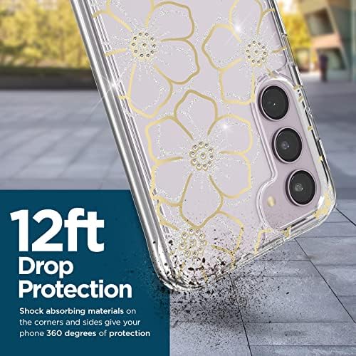 Калъф-хастар Samsung Galaxy S23 Plus Case [6,6 инча] [Защита от падане на 12 фута] [Безжична зареждане] Калъф за Samsung Galaxy S23 Plus с цветни камъни - Приятен лъскав калъф с технологии за за?
