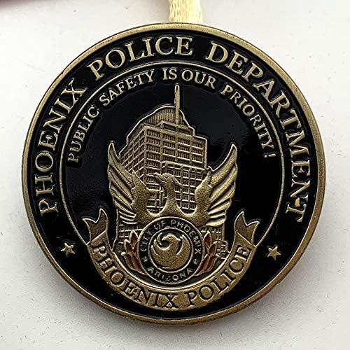 За спомен на Департамента на полицията на Финикс Съединените Щати С Бронзов Покритие Монета С Изображение Възпоменателна