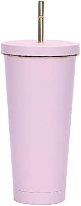 OFEIS Термос-чаша със сламен капак Множество бутилка за вода от Неръждаема стомана за приготвяне на студен чай е Преносима