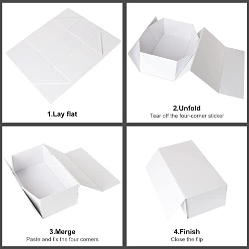 Бели подаръчни кутии 10 x 6 x 3 с магнитен капак Подаръчни кутии за подаръци, Кутия за подаръци на приятелките си булка, Хубава кутия, Подарък кутия за рожден ден, Луксо?
