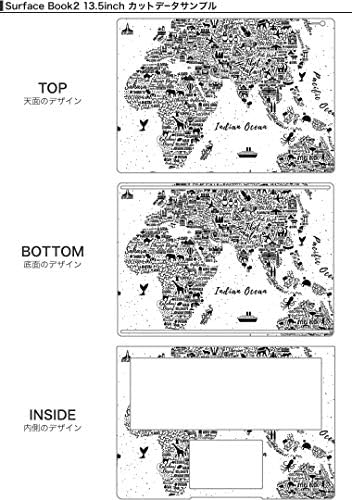 igsticker Етикети върху Кожата за Surface Book / Book2 13,5 см-Тънки Премия Защитни Стикери За Тялото, Скинове и Универсална Корица Карта на света Ретро