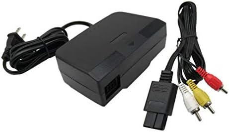 Захранващ Адаптер, захранващ и AV кабел за Nintendo 64, В комплект