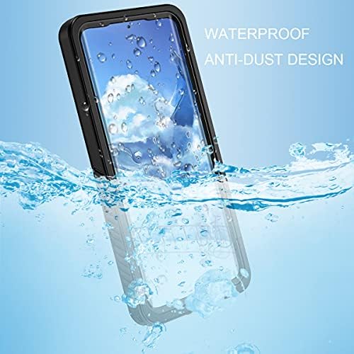 Samsung Galaxy S21 Ultra 5G Калъф е Водоустойчив IP68 устойчив на удари Прахоустойчив Вграден Протектор на екрана в пълен размер Фланец Подводен Защитен калъф за S21 Ultra 6,8 см