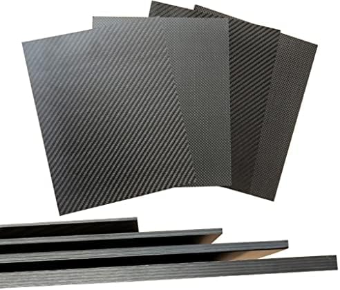 500 × 500 mm Лист от въглеродни влакна 3K Тежкотоварни въглеродна дъска Дебелина на плочата на панел 1 мм, 1,5 мм, 2
