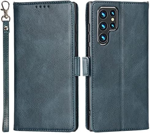 Луксозен калъф за Galaxy S21/S21 +/S21 Ultra, една Чанта-портфейл с панти капак, Калъф за телефон, Държач за карти, Поставка