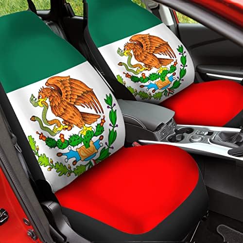 Bulopur Калъфи За автомобилни Седалки с Шарките на Хартата на Мексико, 2 броя, Авто Универсална Защита на Предната седалка,