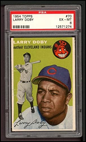 1954 Topps # 70 Лари Doby Кливланд Индианс (Бейзболна картичка) PSA PSA 6,00 Индианс